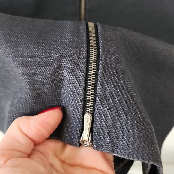 Barbara Bui Initials Washed Black Denim Side Zipper Pants M w28 D4 - Picture 10 of 14